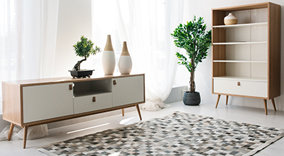 Display cabinets, drawers and shelves