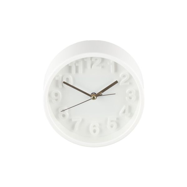 4Living Alarm clock Taranto white 13,5 cm