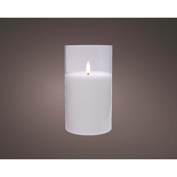 LED-candle GLOW H12,5cm, white
