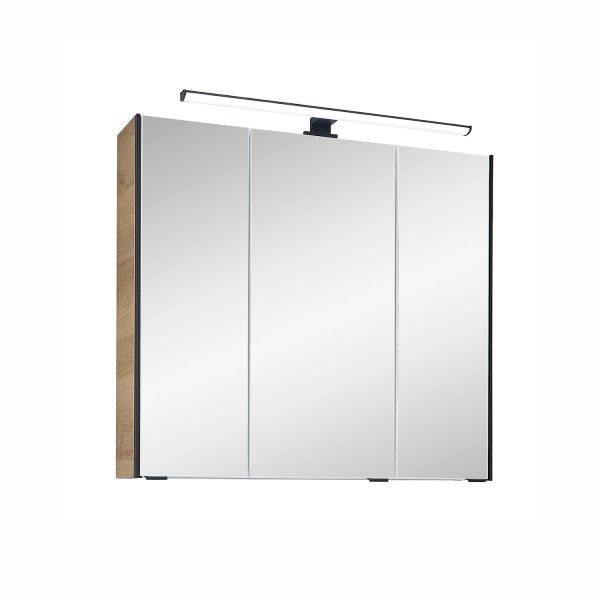 Peegelkapp LED-valgustusega 48-II, 75x20xH70cm, tamm