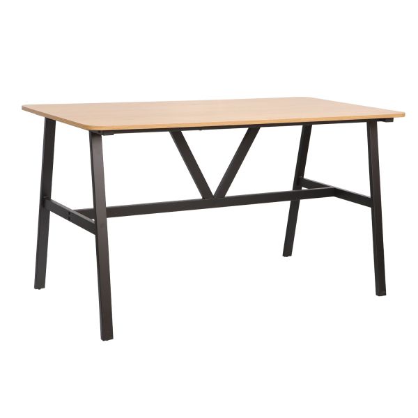 Dining table SVEA 140x70xH76cm, ash/black