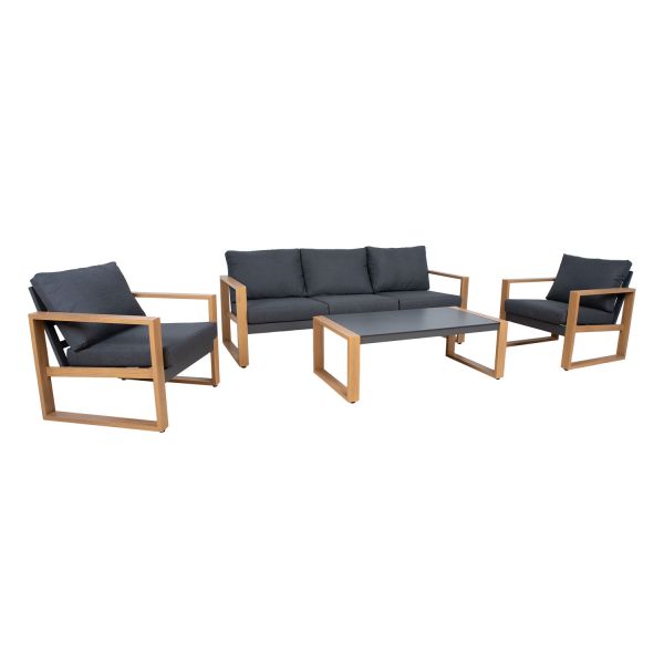Garden furniture set DUISBURG table, sofa and 2 armchairs