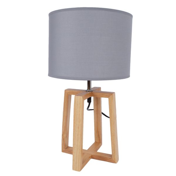 Table lamp WOODEN H44,5cm, light grey