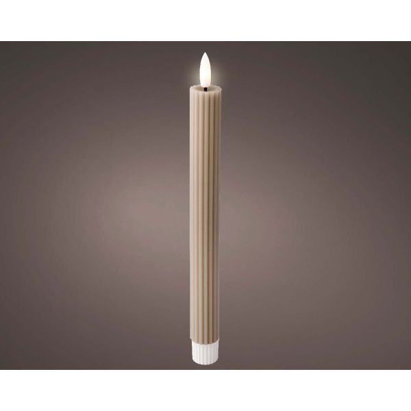 LED-candle GLOW H24,5cm 2tk, light grey
