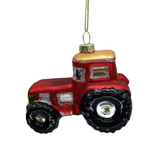 Рождественское украшение JOY TRACTOR 9 см, стекло