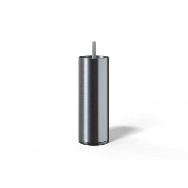 Metal leg cylindrical H14cm, 4pcs, silver