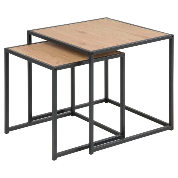 Diivanilauad 2tk SEAFORD 40x40xH40cm, 50x50xH45cm, tamm
