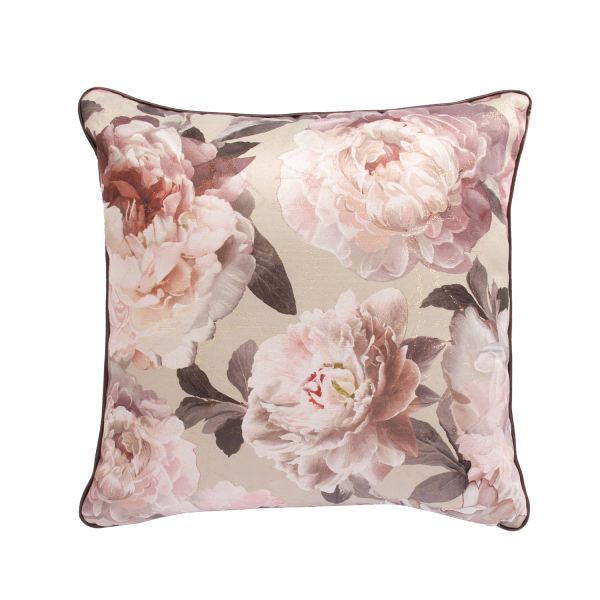 Padi HOLLY 45x45cm, roosad pojengid