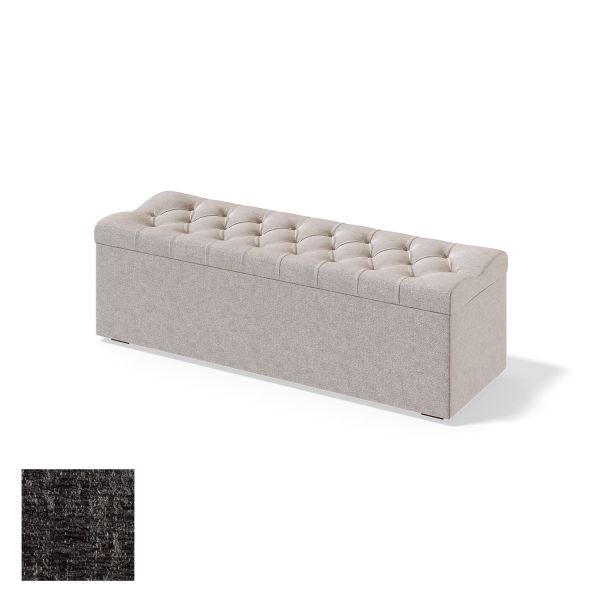 Storage box for continental bed RED/BLACK SOLHALL AVOLA 150cm, dark grey