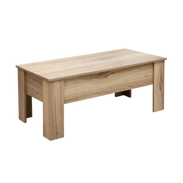 Coffee table HANNES 100x50xH42cm, rustic melamine