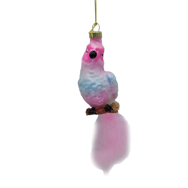 Christmas ornament JOY PARROT 18cm, glass