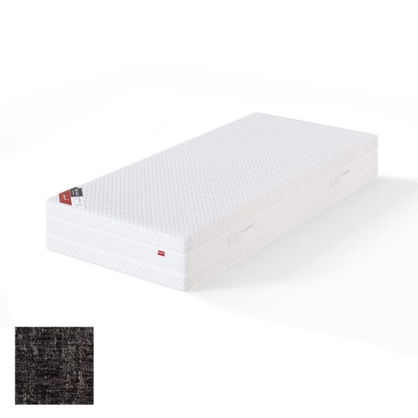 Vedrumadrats BLACK MULTIPOCKET AVOLA 90x200cm, jäik, tumehall