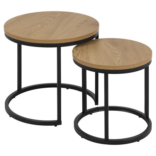 Diivanilauad 2tk SPIRO D45xH40cm, D35xH35cm, naturaalne