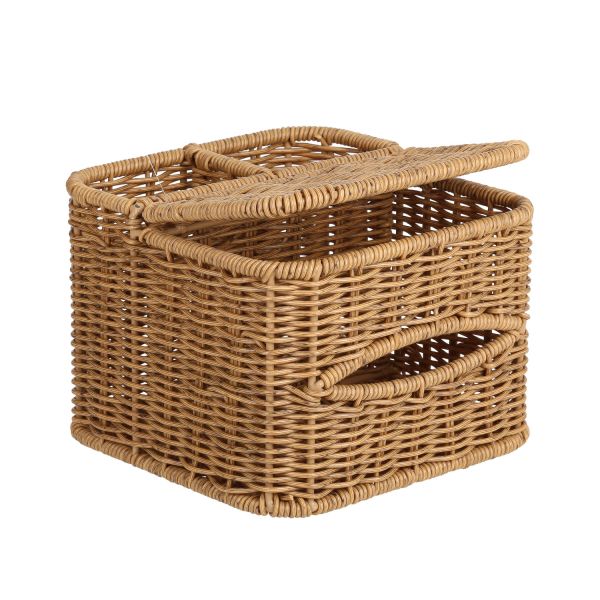 Корзина BASILE 18x18xH13,5см, натуральная