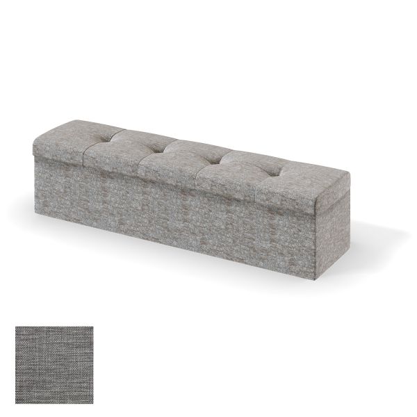 Storage box for continental bed RED/BLACK ULVASEN MANGO 180cm, light grey