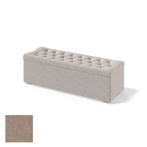 Storage box for continental bed RED/BLACK SOLHALL CLIFF 120cm, beige