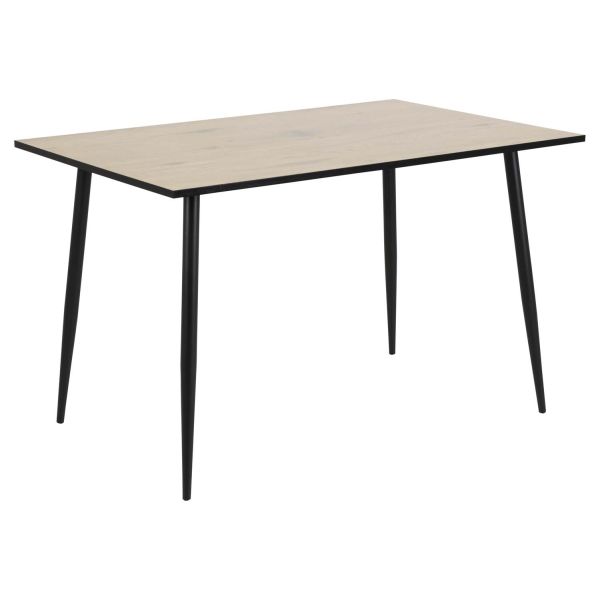 Söögilaud WILMA 120x80xH75cm, valge tamm