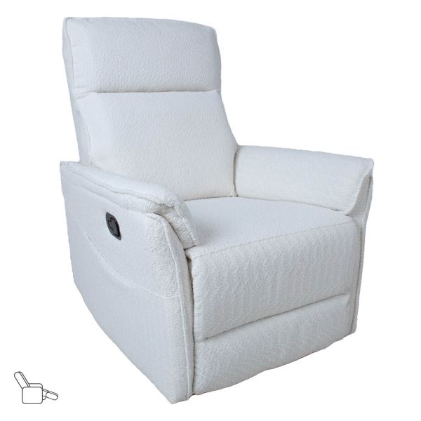 Tugitool GERRY_manuaalne recliner, valge