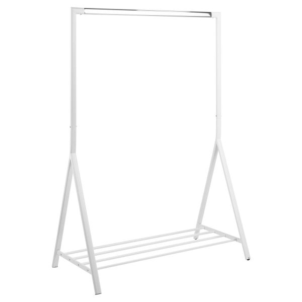 Riiete stange BRENT 117x59xH165cm, valge/kroom