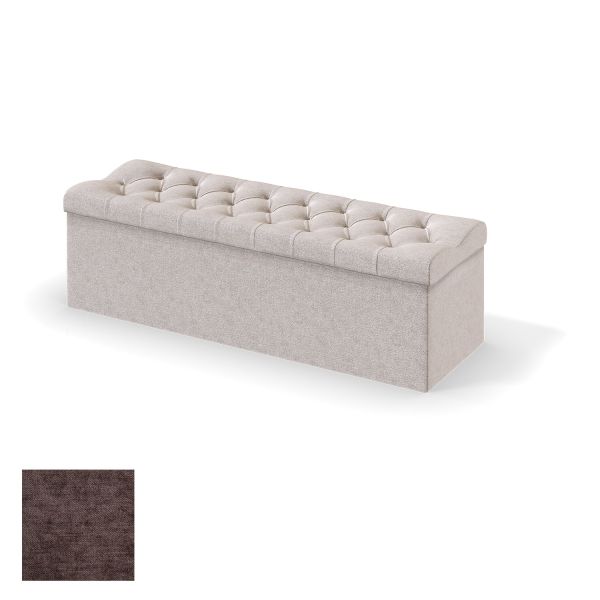 Storage box for continental bed RED/BLACK SOLHALL CLIFF 180cm, brown