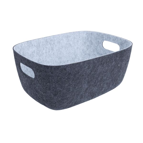 Basket LIDO POP 36x28xH16cm, dark grey