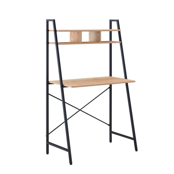 Kirjutuslaud STUDY riiuliga 84x44xH142cm, tamm/pruun