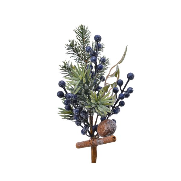 Branch WISH BERRY H31cm, blueberries