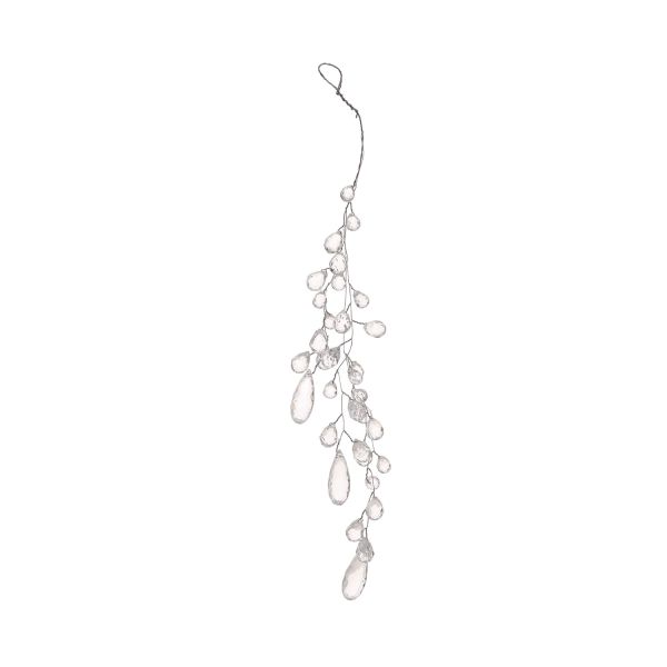 Jõuluehe SHINE H30cm, valged pärlid