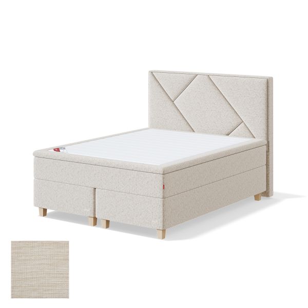 Continental bed RED CONTINENTAL MANGO 140x200cm, firm, light beige