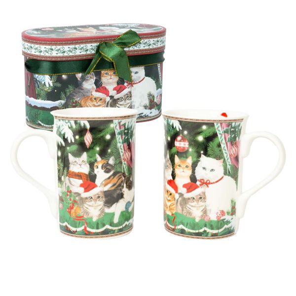 Kruusid MIA CATS 2tk H10,5cm 300ml, kinkekarbis