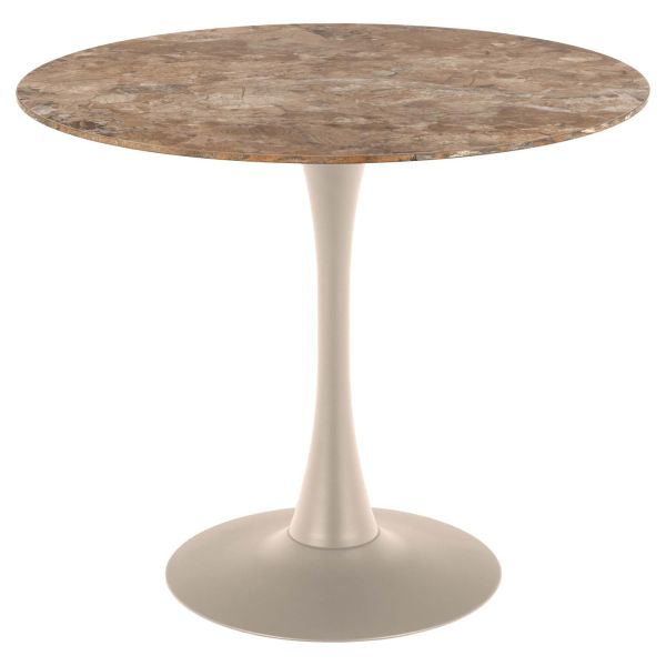 Dining table MALTA D90xH75cm, brown