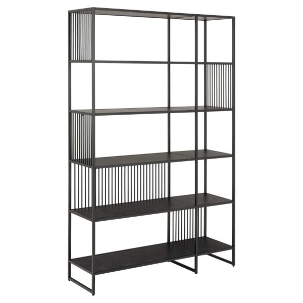 Riiul STRINGTON 120x35xH185cm, must