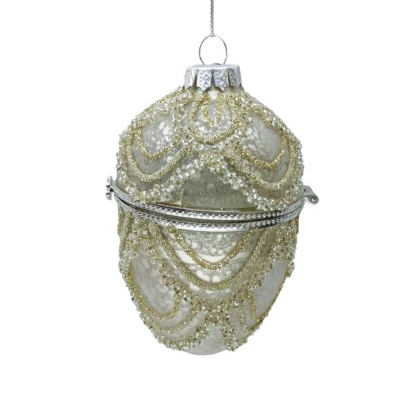 Рождественское украшение JOY EGG CHAMPAGNE 9,5 см, стекло