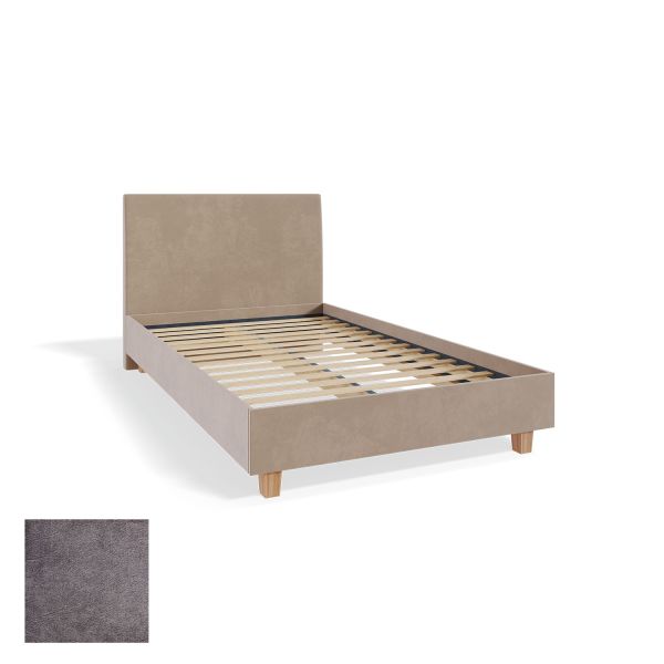 Bed RED MODULAR HARRISSON 140x200cm, grey