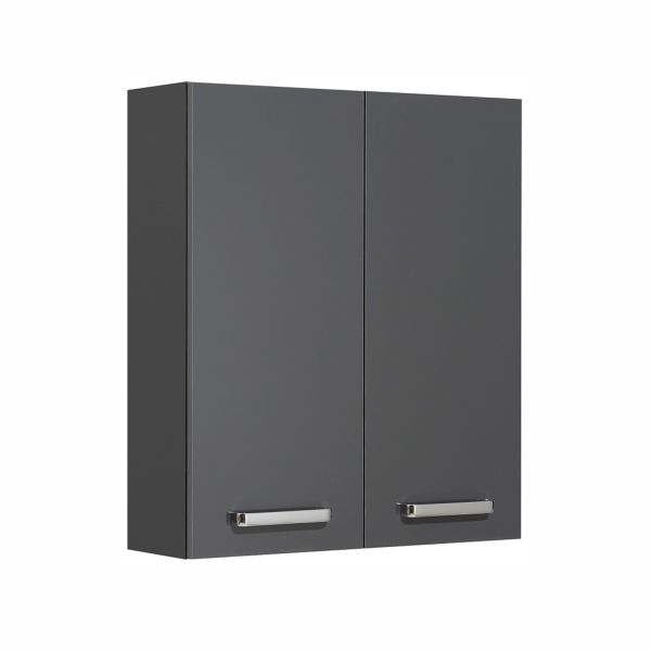 Верхний шкаф в ванную 311, 60x20xH70см, антрацит с глянцем