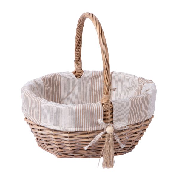 Basket WILLI STRIPE 33x25xH17/34cm