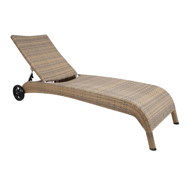 Шезлонг WICKER 73x196x99cм, капучино
