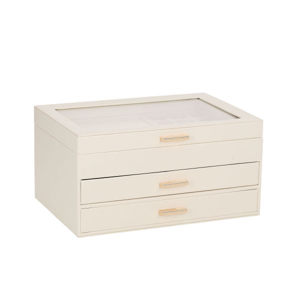 Jewelry box SEZANE 26,5x18xH13,5cm, white