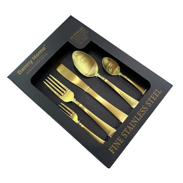 Cutlery DUNE 20-piece for 4, gold