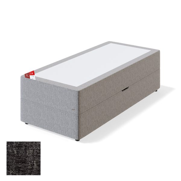 Couch RED POCKET STORAGE AVOLA 120x200cm, firm, dark grey