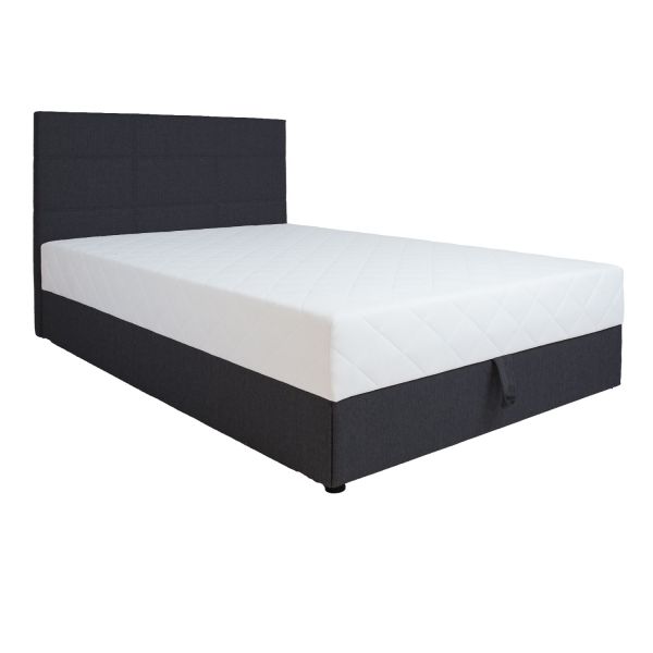 Kontinentaalvoodi LEIKO 120x200cm, must