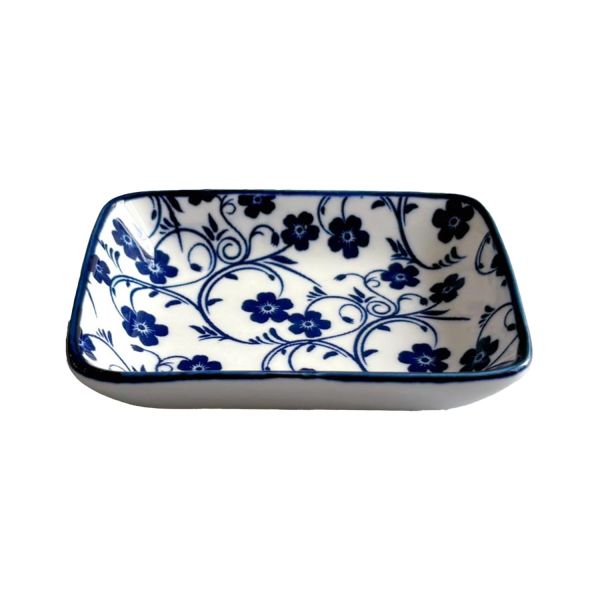 Bowl SHION 9.8x7.3cm, blue flowers