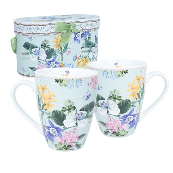 Кружки MIA FLORA H10,5см 340мл 2шт в подарочной коробке
