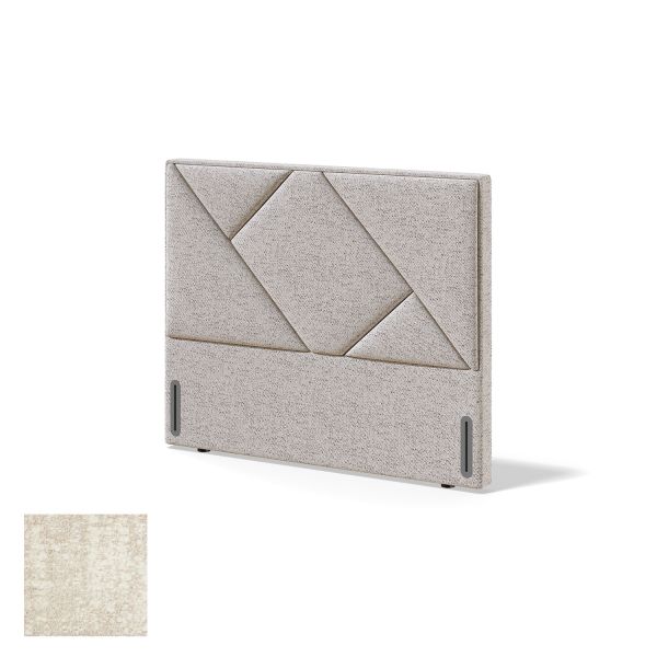 Headboard RED/BLACK GEOMETRY AVOLA 140cm, beige
