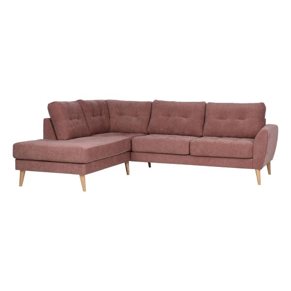Corner sofa HEIVI LC, brownish pink