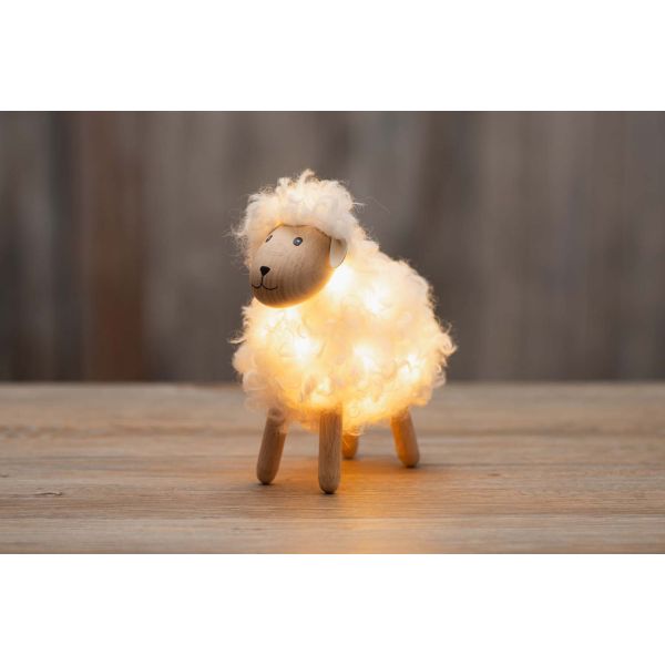 LED-valgusega SHEEP 14cm 40-LED lammas
