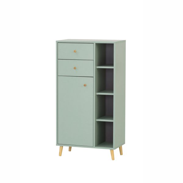 Шкаф в ванную BJARNE 60x33,5xH113см, зелёный
