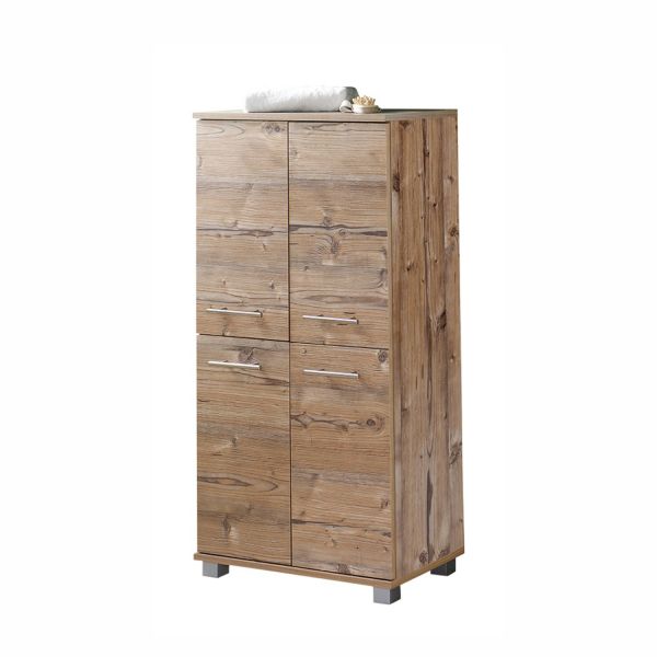 Kõrge vannitoakapp ISOLA 60x33xH117cm, helepruun
