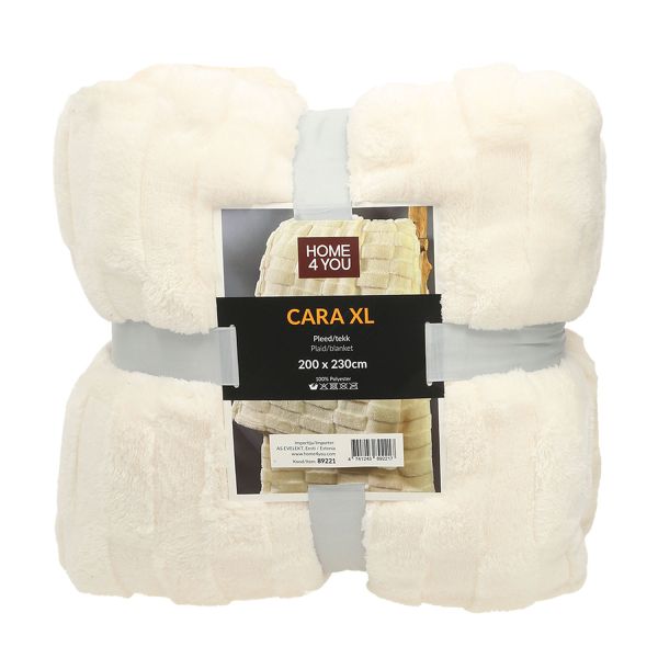 Плед CARA XL 200x230см, белый