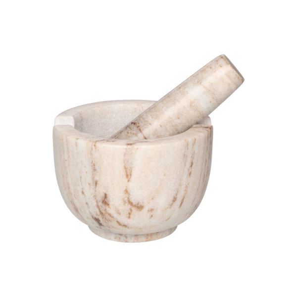 Maku Pestle and mortar marble beige
